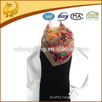 bright color factory wholesale custom printed chiffon scarves